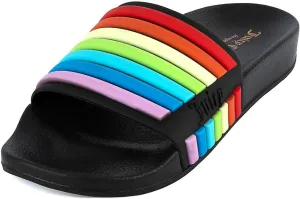 Juicy Couture Slide Sandals, Beach Flats for Women, Summer Shoes