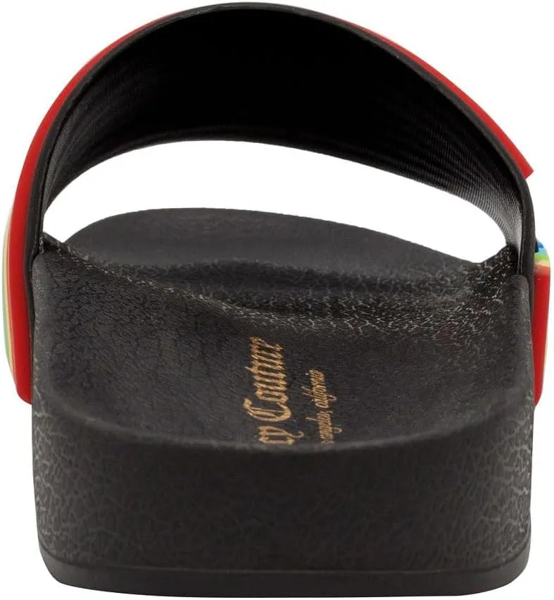 Juicy Couture Slide Sandals, Beach Flats for Women, Summer Shoes