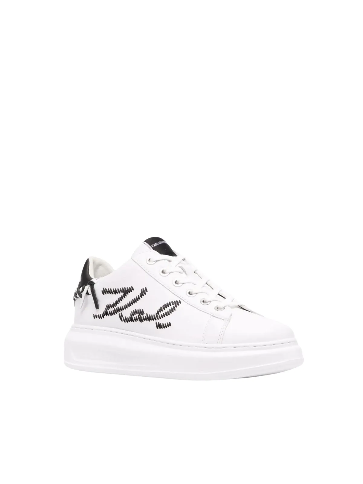 Karl Lagerfeld Sneaker Ladies Whipstitch Lo White-Black