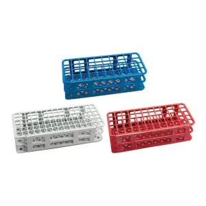 Kartell 1211Z35CS 225645-0002 Blue PP Wet/Dry Test Tube Rack for 13 mm Test Tubes, 90 Place (Pack of 5)