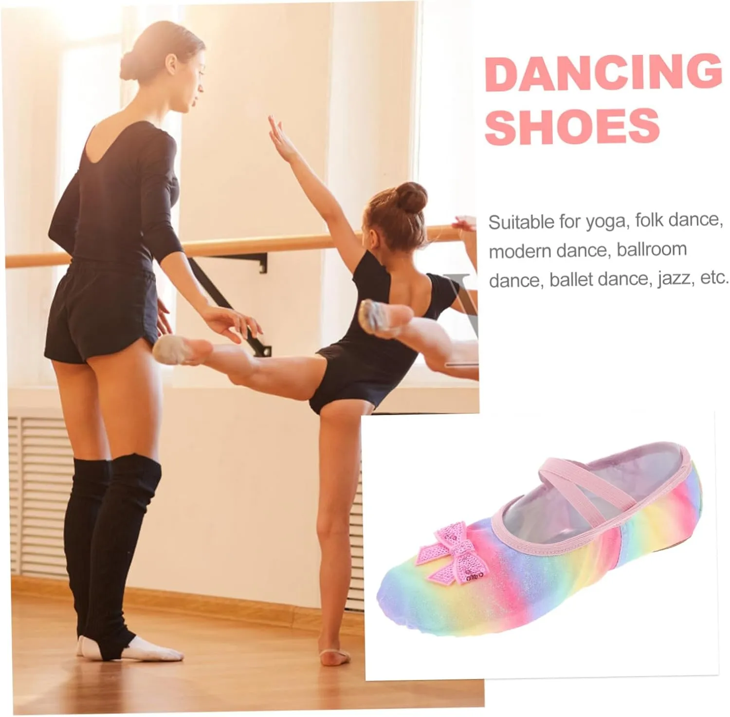 KESYOO Dance Shoes Ballet Shoes for Dress Shoes Ballet Flats for Women Shoes Ballet Slippers for Dancing Shoes
