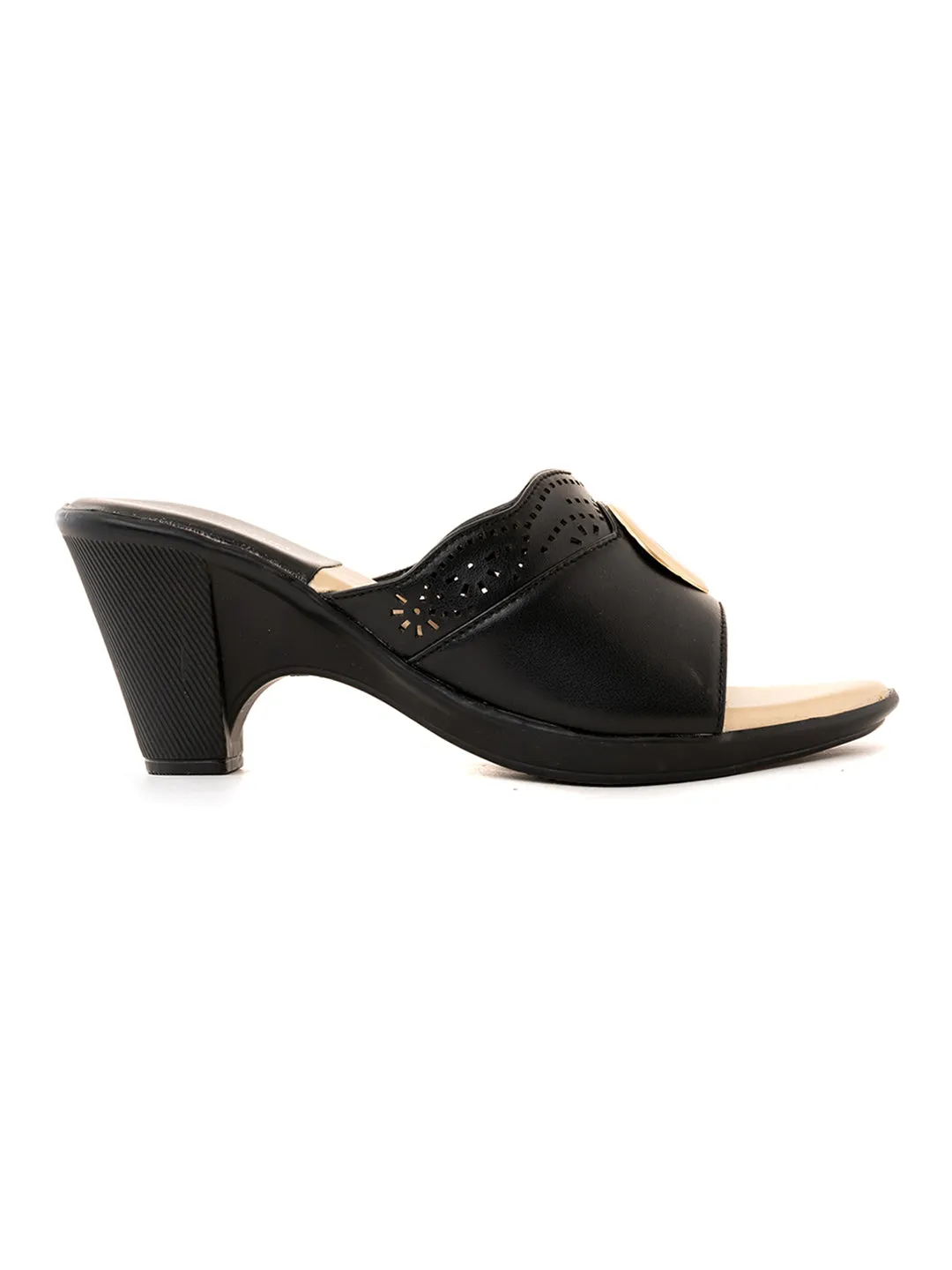 Khadim High Heel Cone Mule Slip On Sandal for Women