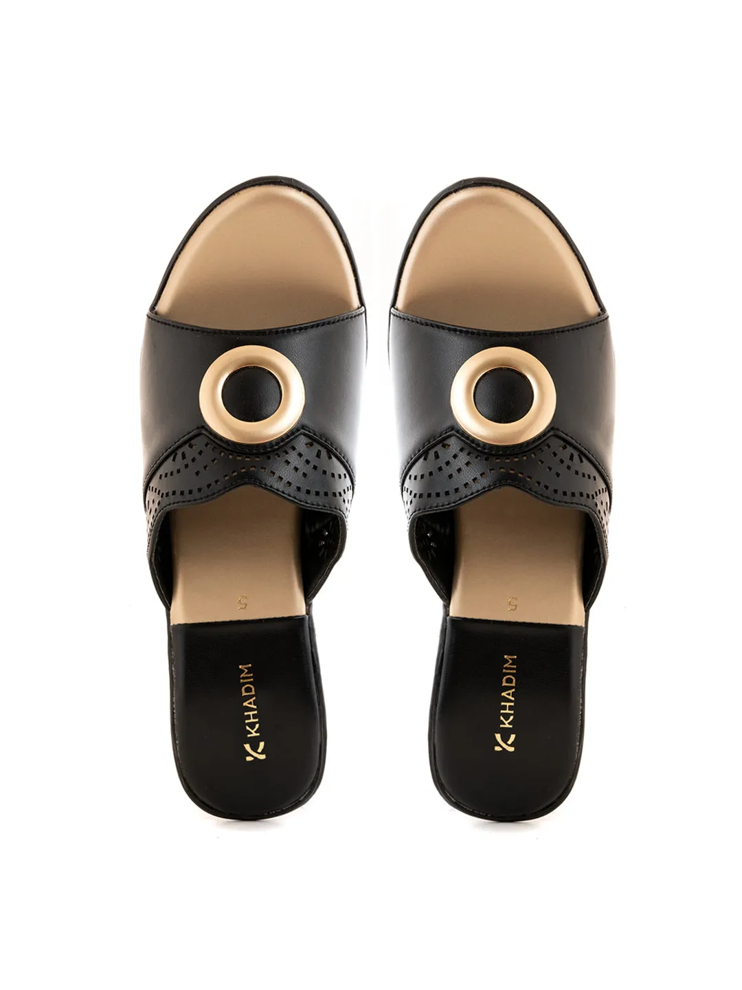 Khadim High Heel Cone Mule Slip On Sandal for Women