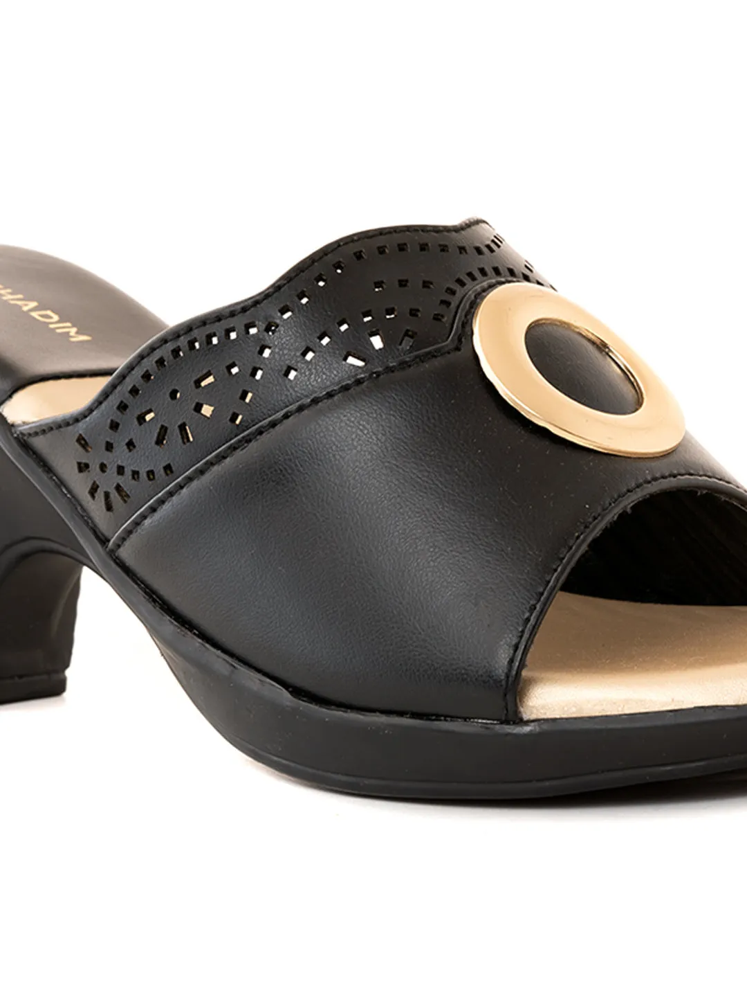 Khadim High Heel Cone Mule Slip On Sandal for Women