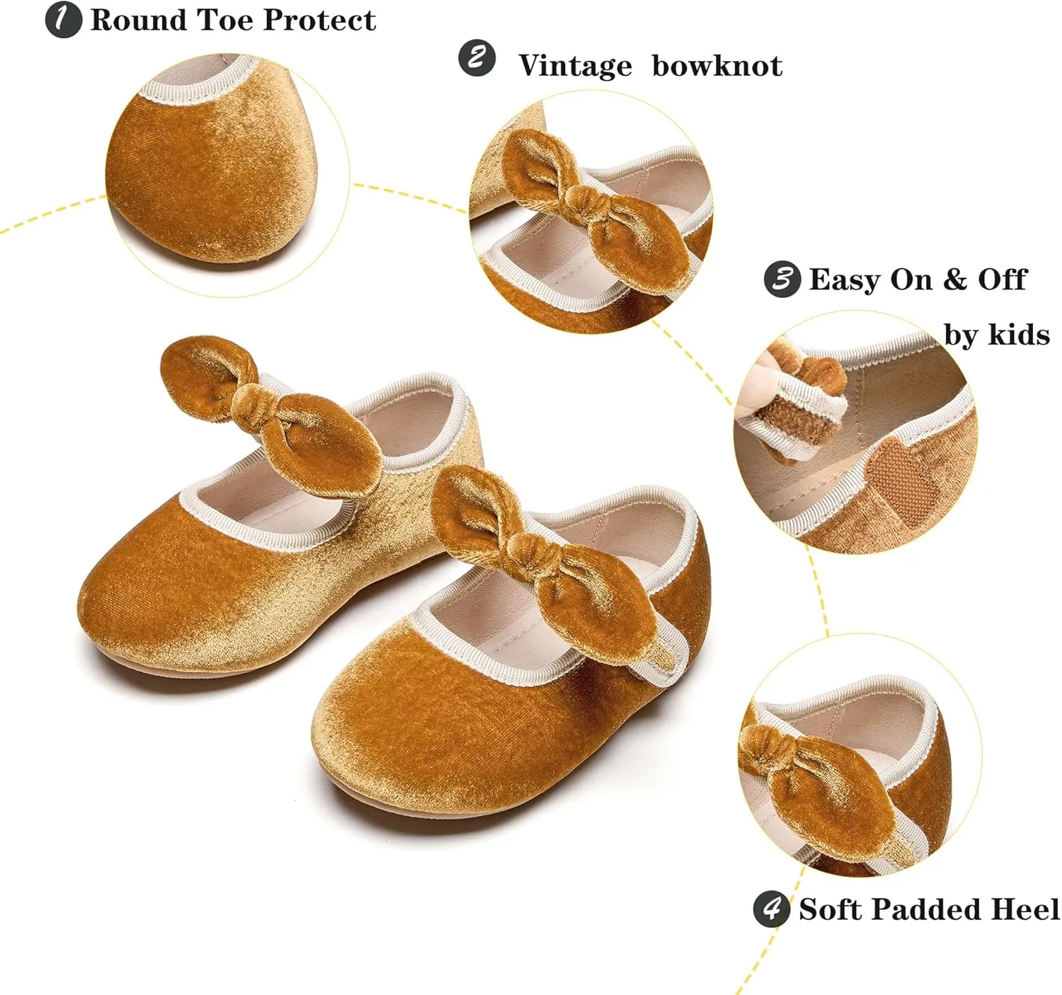 Kiderence Toddler Girls Dress Shoes Little Kids Mary Janes Ballet Flats Toddler