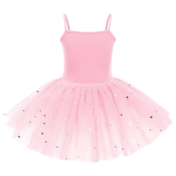 Kids baby girl ballet dancewear gymnastics outfits Sequins Camisole Ballet Dance Dress