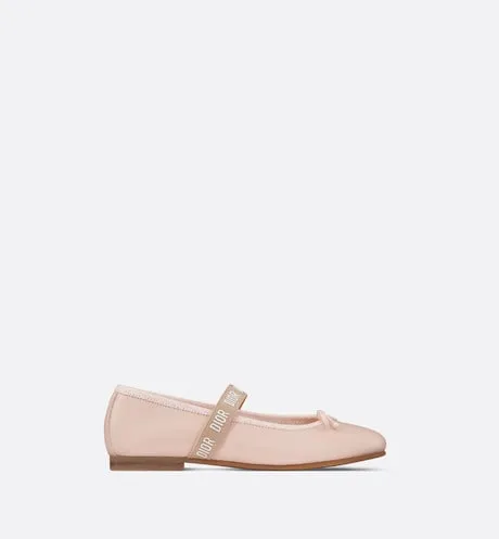 Kid's Ballet Flat • Pale Pink Calfskin