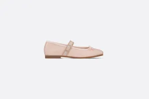 Kid's Ballet Flat • Pale Pink Calfskin