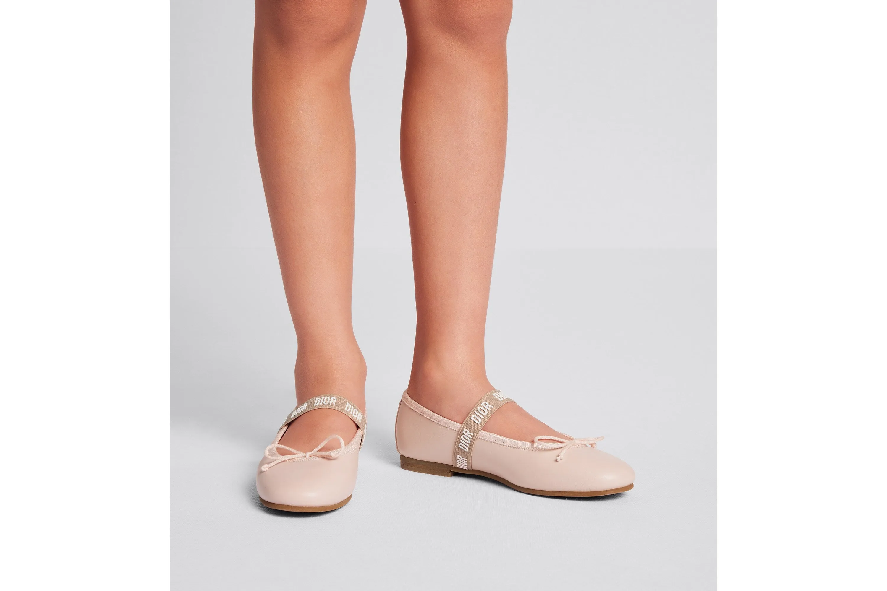 Kid's Ballet Flat • Pale Pink Calfskin