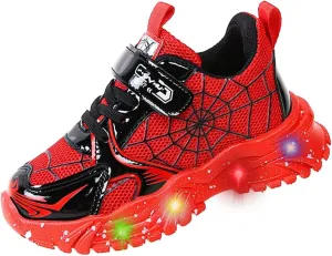 Kids Boys Light Up Trainers LED Shoes Walking Sneakers Toddler Shoes Fashion Flashing Athletic Running Shoe