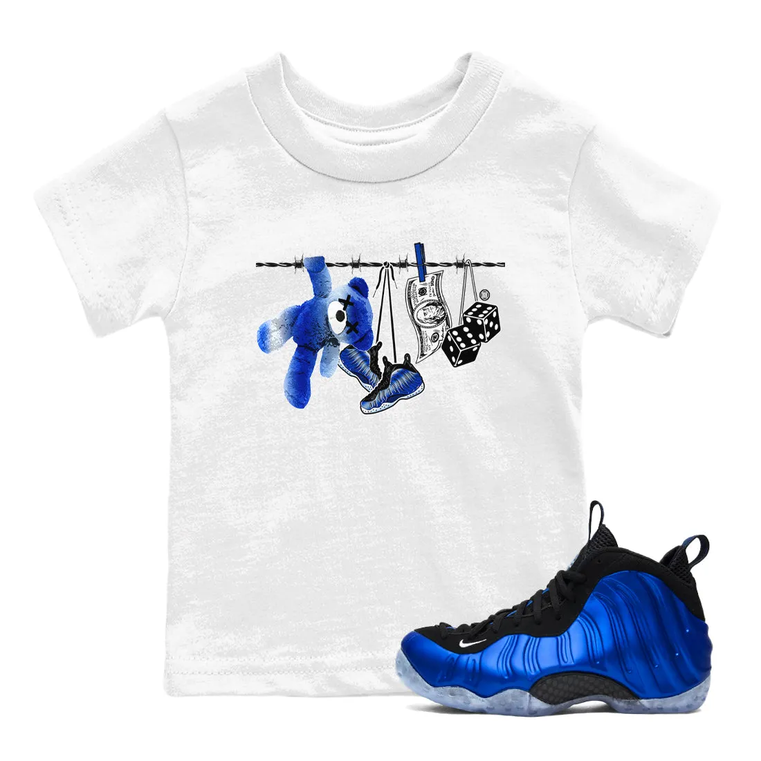 Kids Fully automated Clothesline Tees One Royal - Foamposite Running out fast Air Sneaker SNRT
