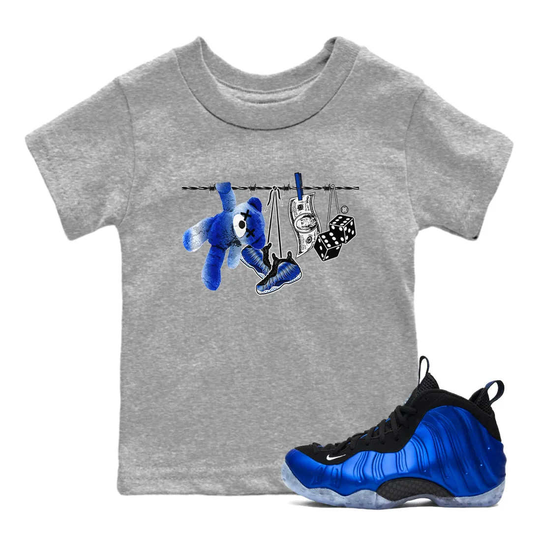 Kids Fully automated Clothesline Tees One Royal - Foamposite Running out fast Air Sneaker SNRT