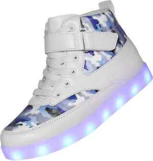 Kids LED Light up Shoes USB Charging Flashing High-top Sneakers for Boys and Girls Child Unisex