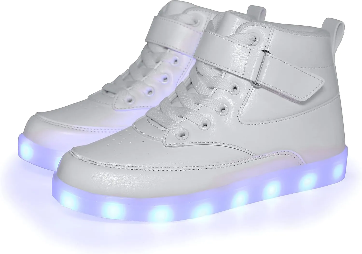 Kids LED Light up Shoes USB Charging Flashing High-top Sneakers for Boys and Girls Child Unisex