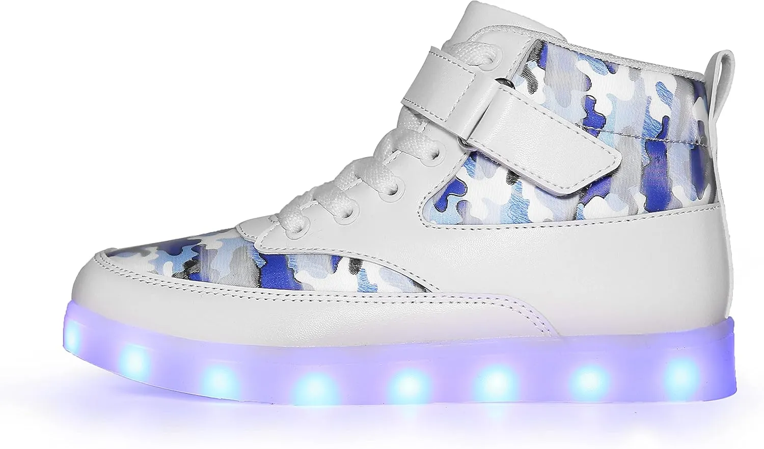 Kids LED Light up Shoes USB Charging Flashing High-top Sneakers for Boys and Girls Child Unisex