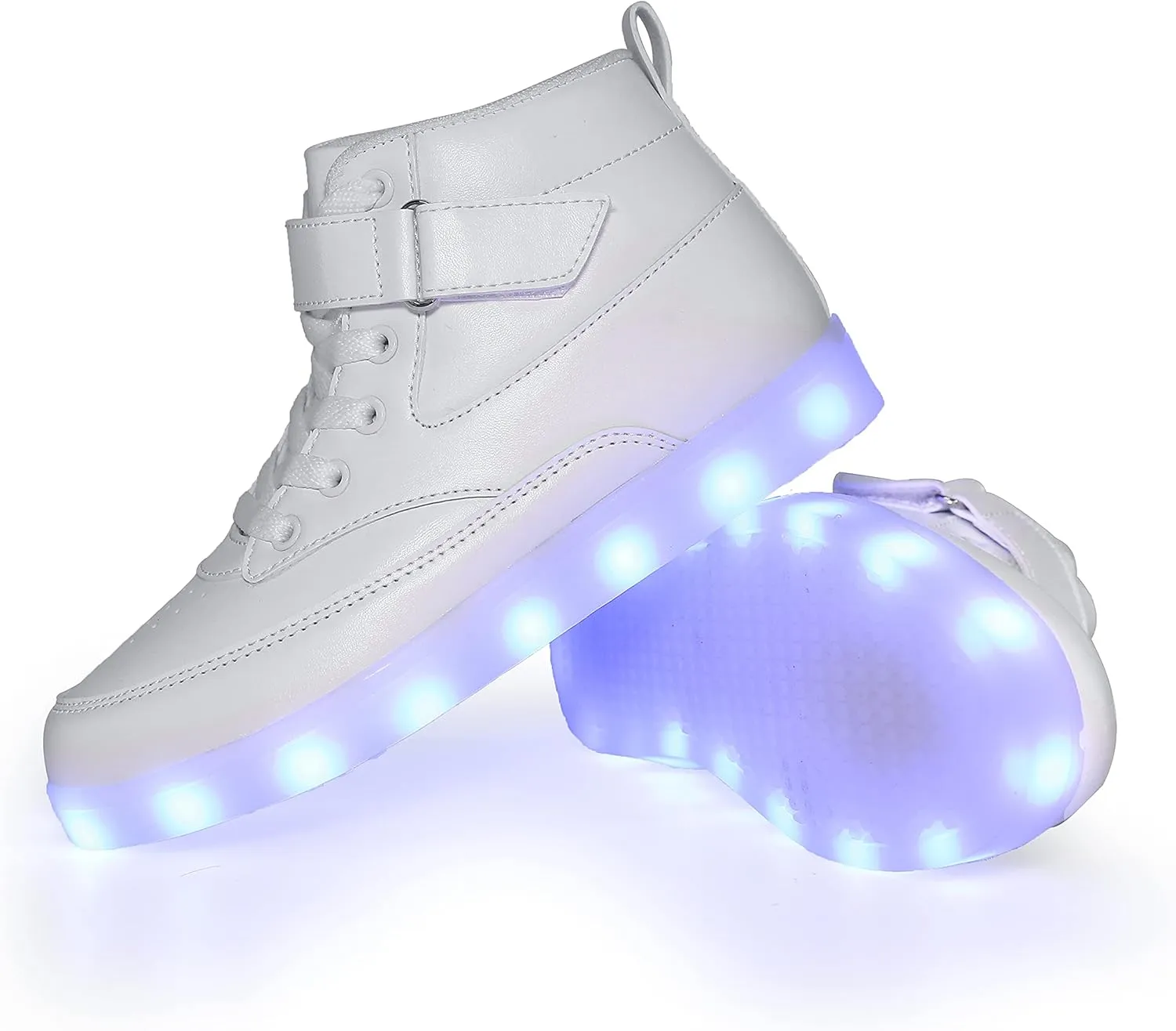 Kids LED Light up Shoes USB Charging Flashing High-top Sneakers for Boys and Girls Child Unisex