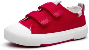 Kids Low Top Canvas Sneaker with Adjustable Hook and Loop Straps