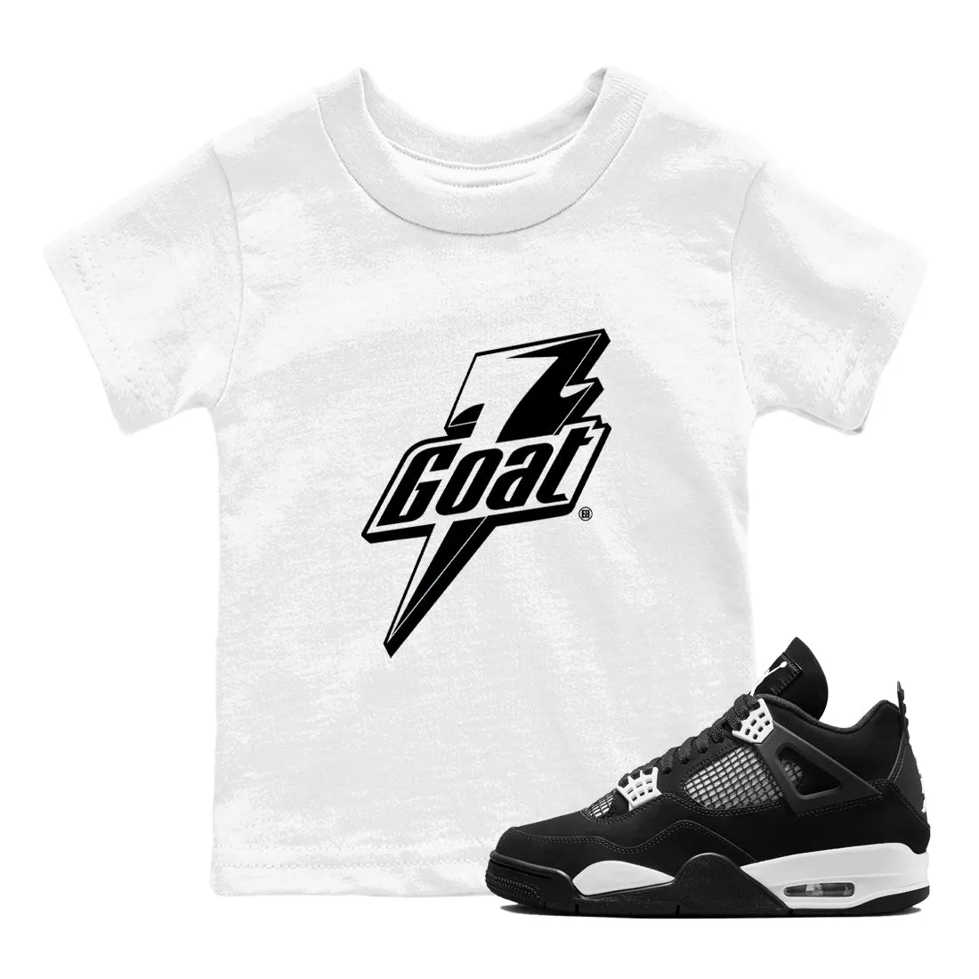 Kids SNRT Jordan High-demand products International delivery Air Tees Goat Sneaker White - Thunder 4