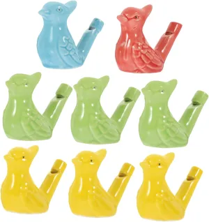 Kisangel 8pcs Ceramic Bird Shaped Whistles Fun Boys and Girls Toys for Parties and Events Develops Musical Cognition and Aesthetic Education for Outdoor Activities