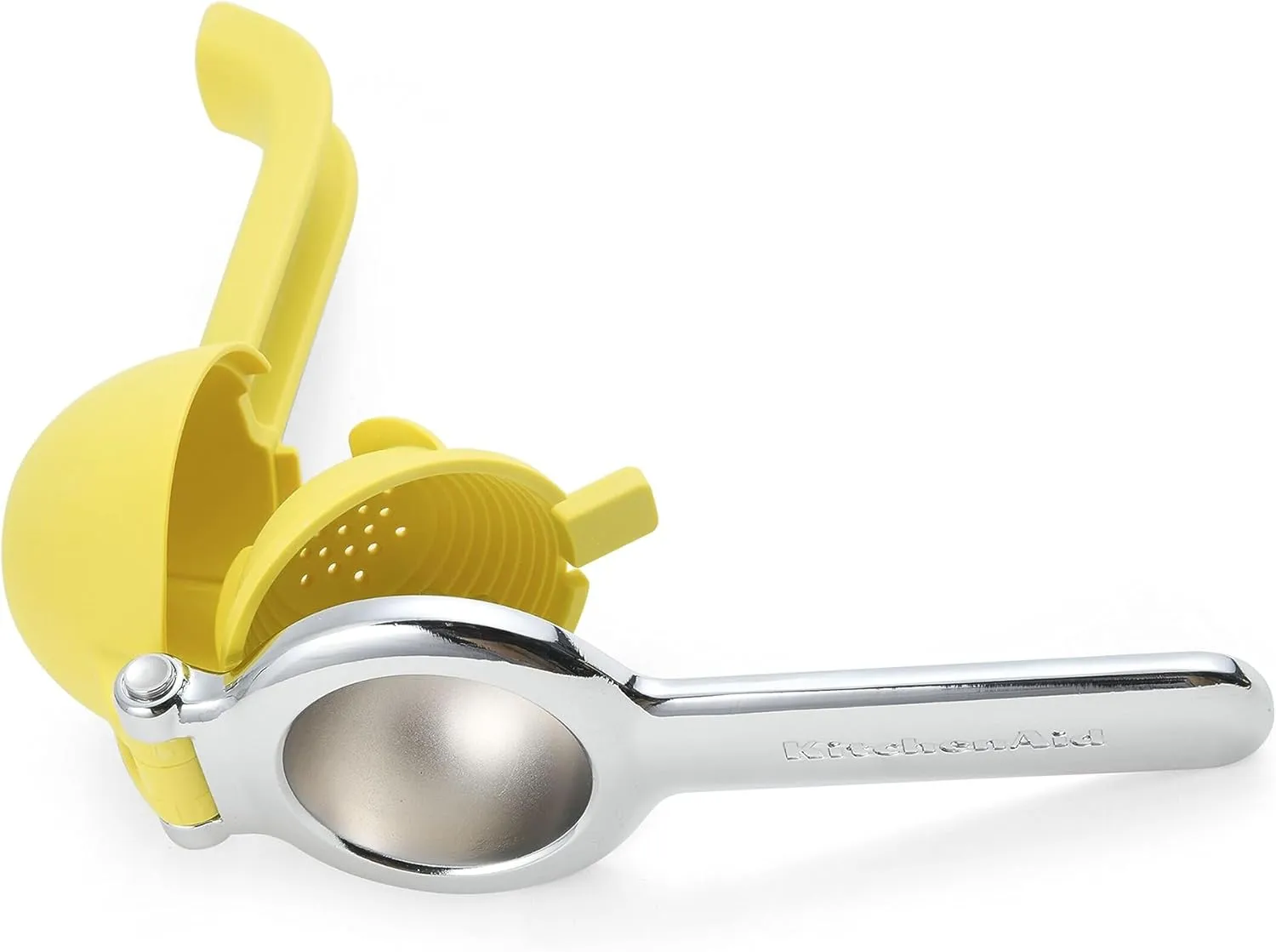 KitchenAid Citrus Juice Press Squeezer for Lemons and Limes with Seed Catcher and Pour Spout, Lemon, 8 inches