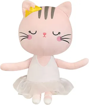Kitty Ballerina Dolls Plush Cat Stuffed Animals Toys Ballet Dance Recital Gifts for Girls 13.5 Inches