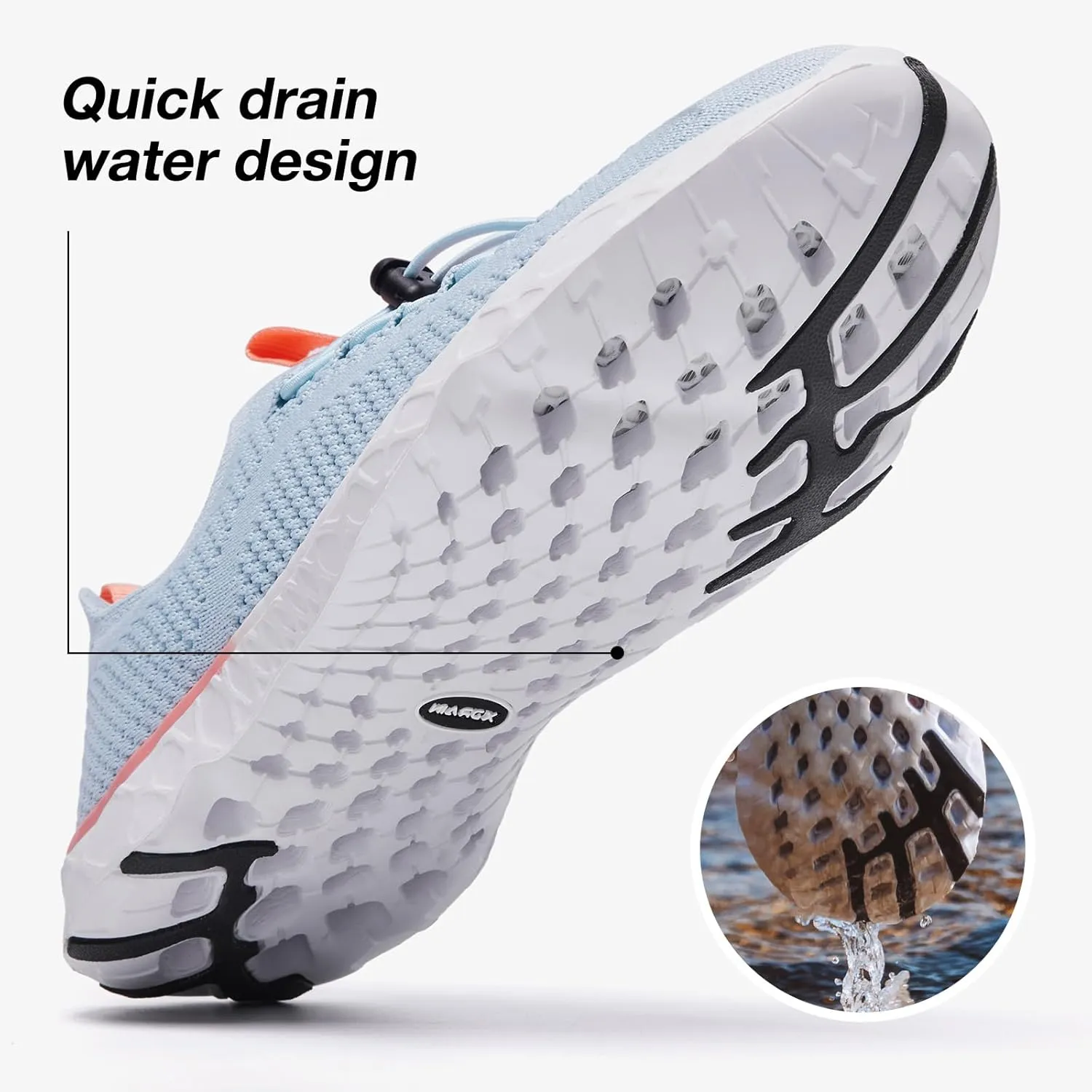 KOLILI Women's Stylish Water Shoes, Tennis Walking Shoes with Arch Support, Best for Water Sports, Travel & Walk