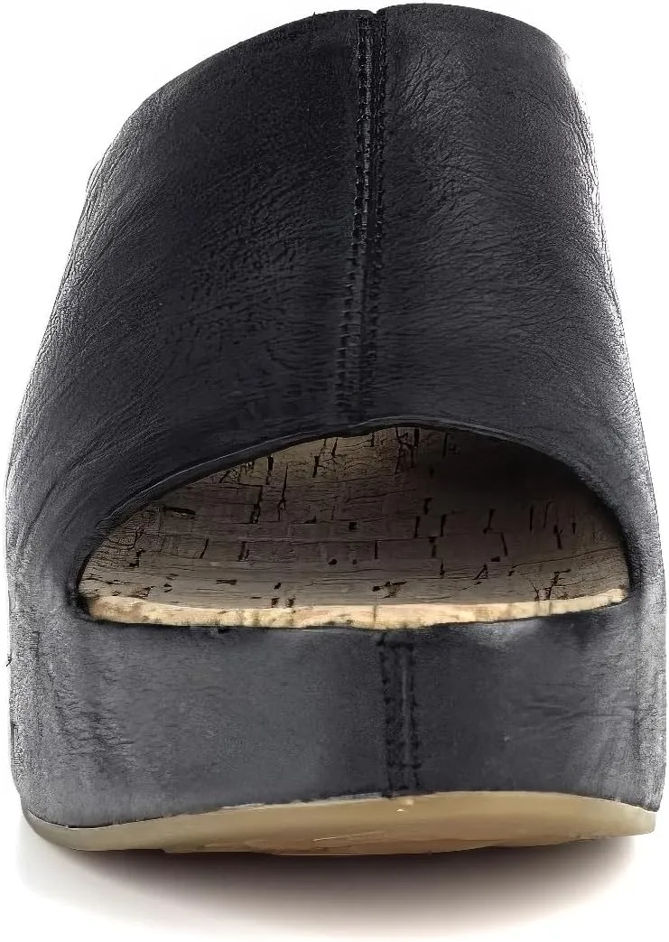 KORK-EASE Yazmin Women's Leather Slide Sandals