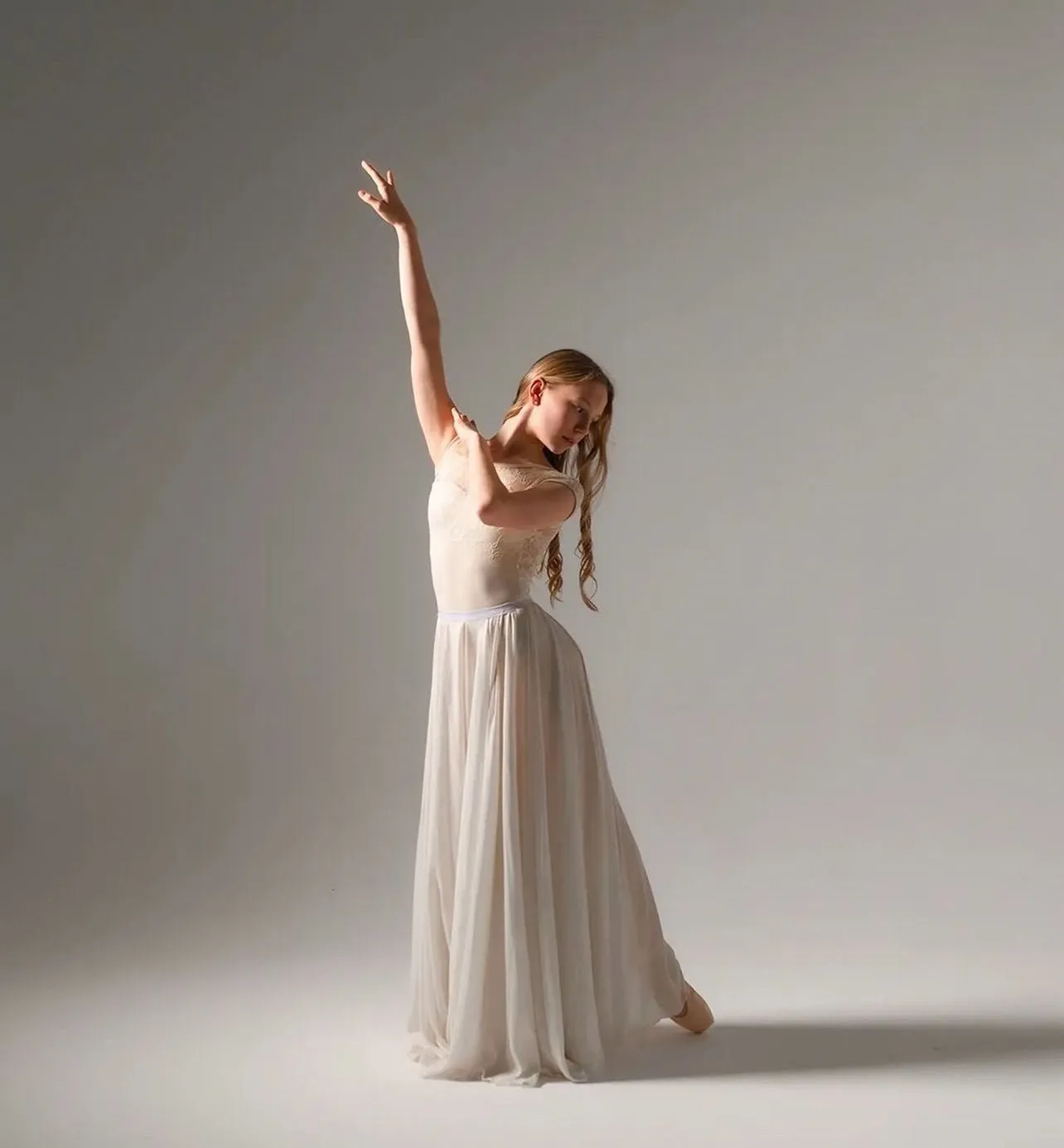 Lace Cap Sleeve Leotard - Antique Cream