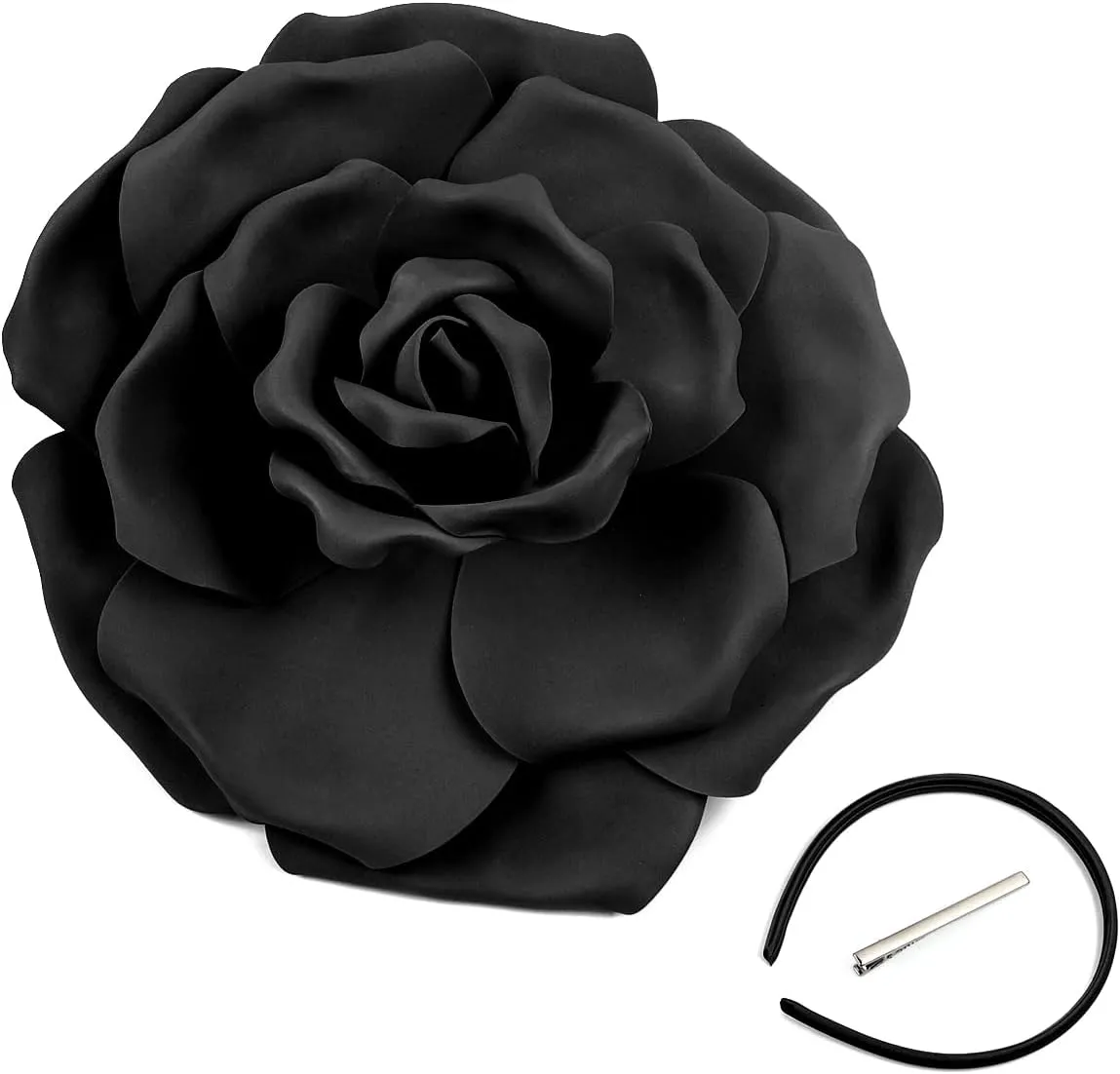 Large Flower Fascinators Hat for Women Tea Party Flower Hats Fascinator Hat for Wedding Black
