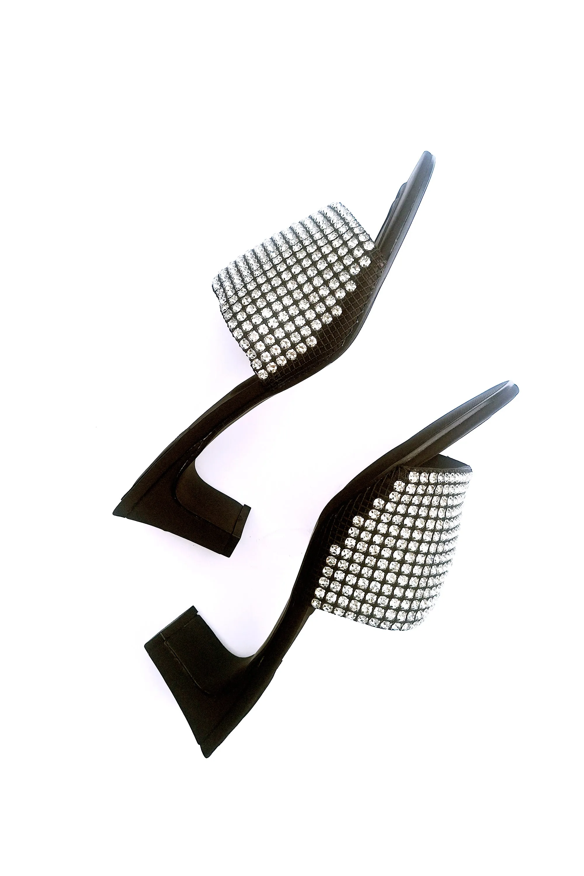 Lavish - LVEMUHLS Black Evening Mule Heels
