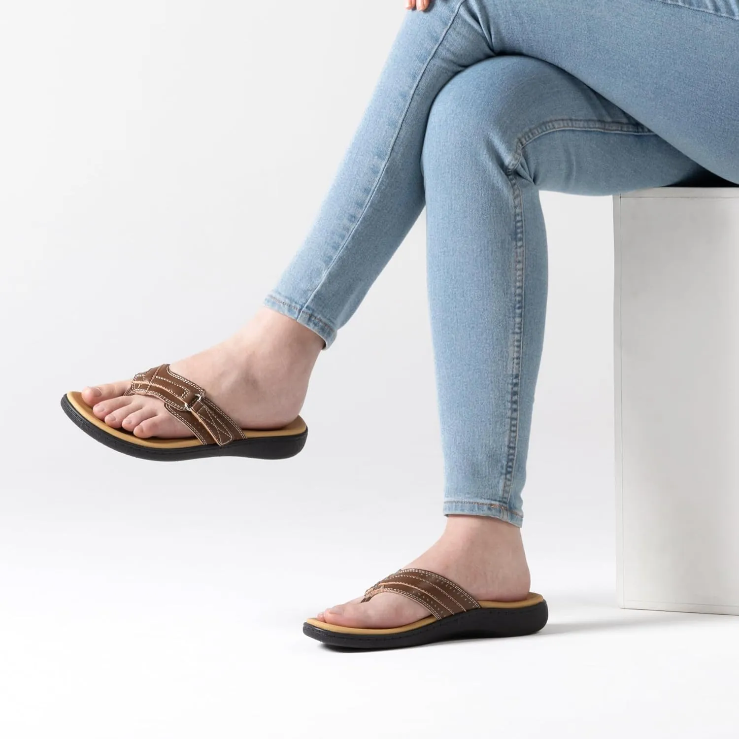 LazyStep Women's Orthotic Slide Sandals, Lightweight Flip Flops, Athletic Slip On with Arch Support