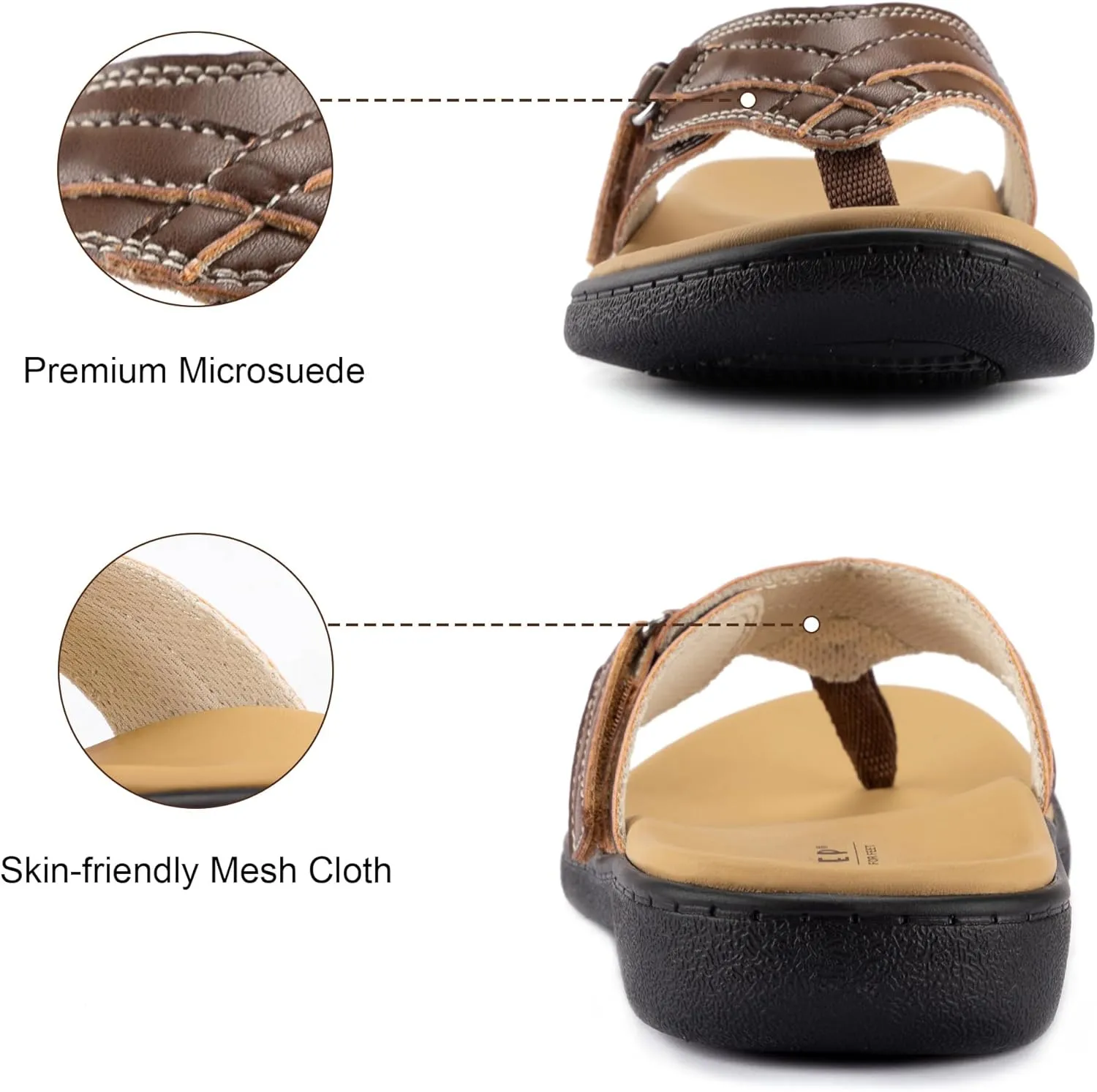 LazyStep Women's Orthotic Slide Sandals, Lightweight Flip Flops, Athletic Slip On with Arch Support