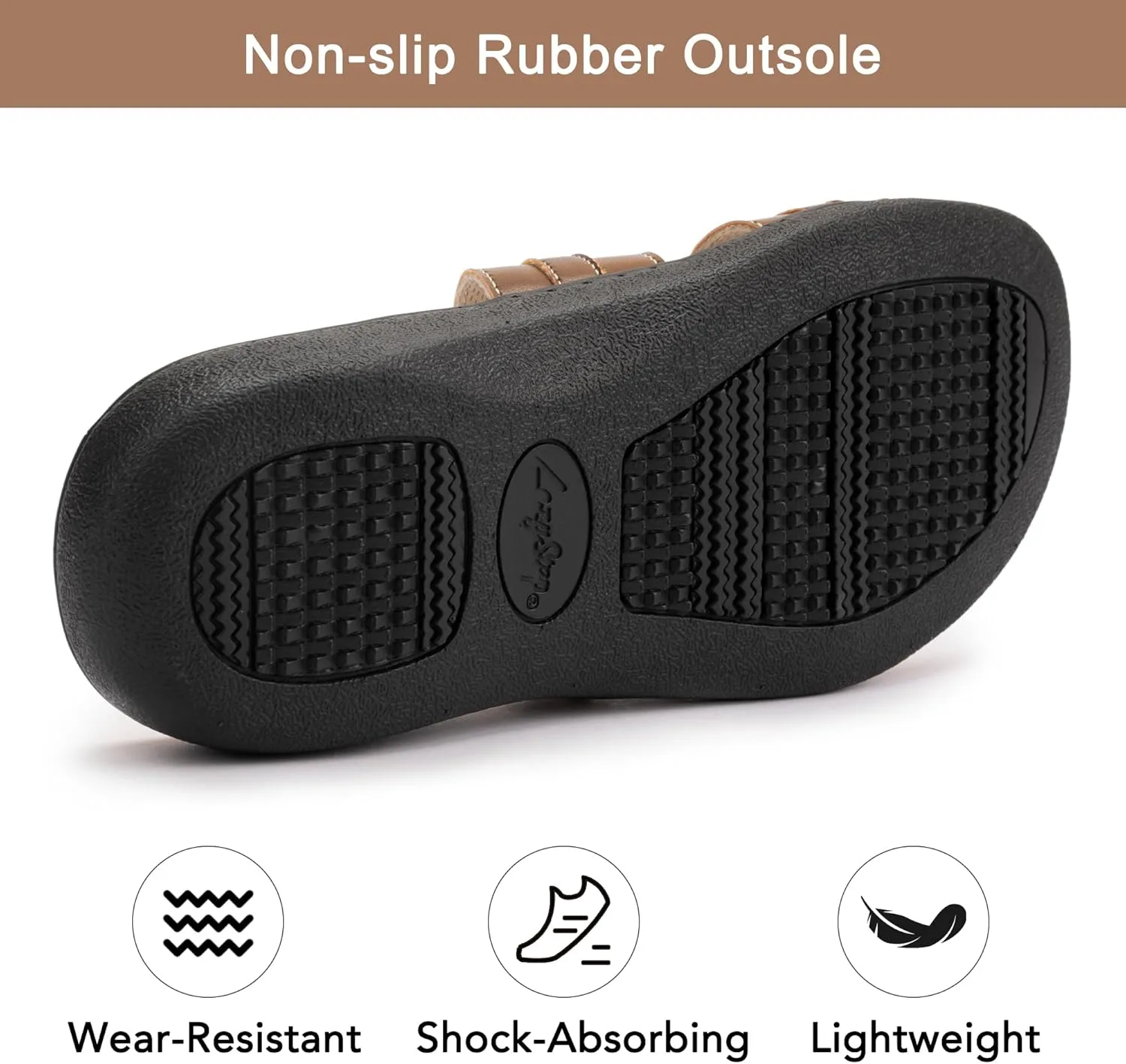 LazyStep Women's Orthotic Slide Sandals, Lightweight Flip Flops, Athletic Slip On with Arch Support