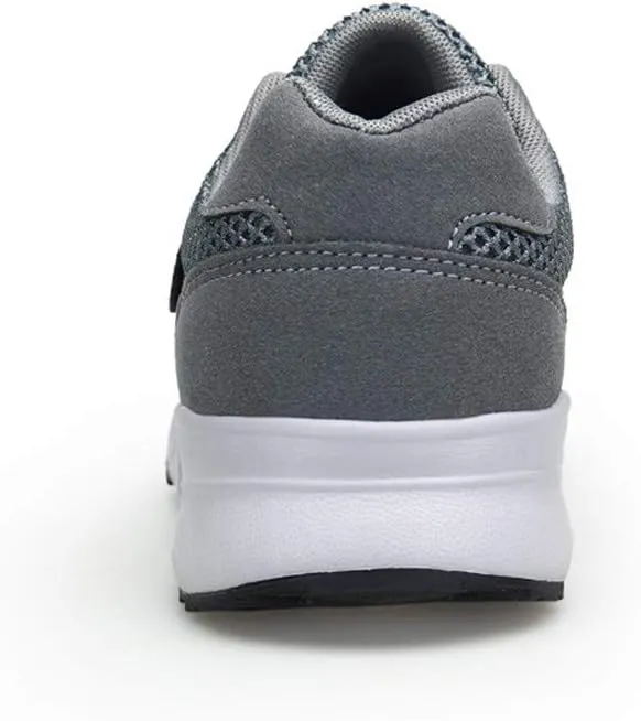 Leader Show Women's Elderly Casual Comfort Walking Shoe Safety Flats Non-Slip Hook & Loop Sneakers