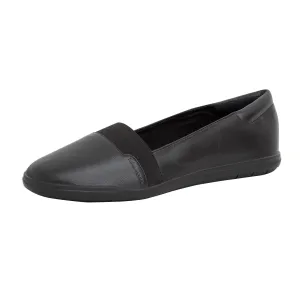 Leather Bounce Easy Global reach Spirit Ballet Comprehensive product line Round Toe Slip Flats Ultra Light On Black