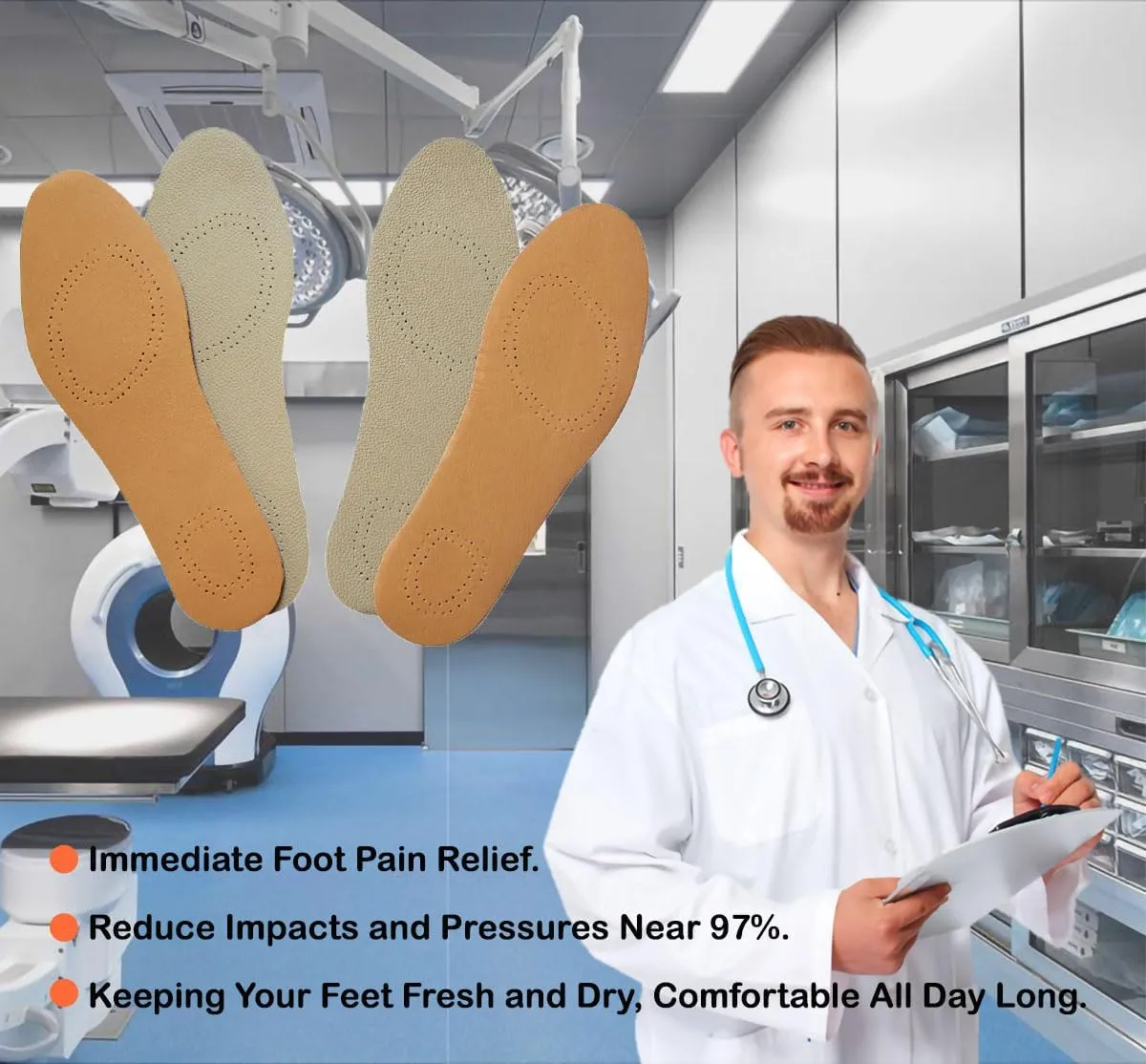 Leather Insoles for Men Thin Shoe Liner Replacement Leather Inserts for Dress Shoes Ultra Thin Pigskin Shoe Soles with Activated Carbon for Odor Eater, 2 Pack/Men 12-13 M US