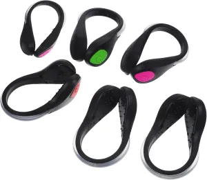 Led Running Shoe Clips 2 Modes Lights Rechargeable Night Running Gear Non-Skid for Evening Dog Walking Random Color