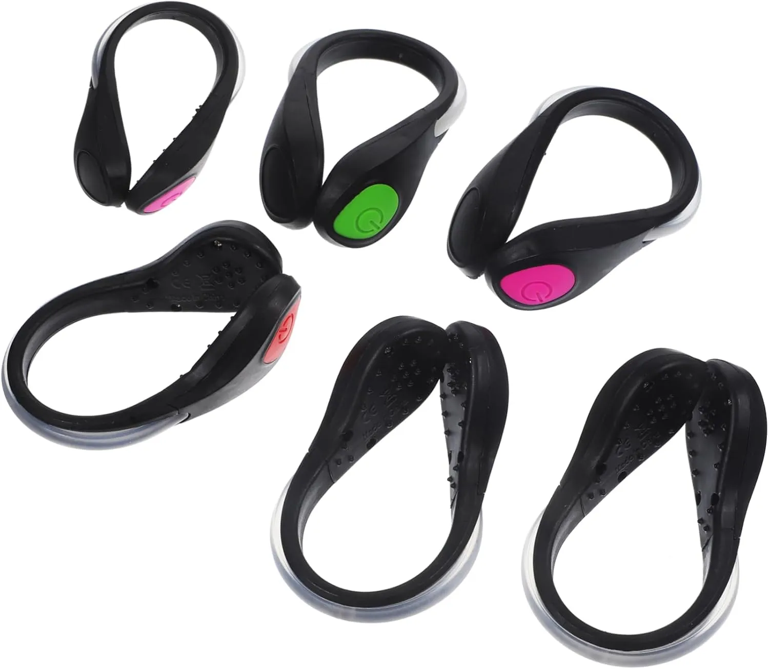 Led Running Shoe Clips 2 Modes Lights Rechargeable Night Running Gear Non-Skid for Evening Dog Walking Random Color