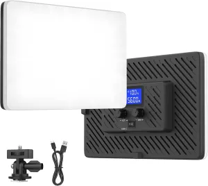 LED Video Light Panel, Photography Lighting Portable Camera Light Built-in 20W 4000mAh Battery Type C, 2500K-8500K Photo Led Light for Video Recording Live Streaming Vlogging Outdoor Indoor
