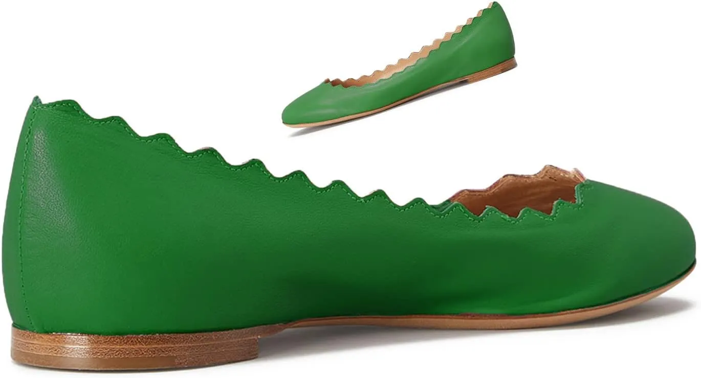 LEHOOR Women Closed Round Toe Flats Slip On Ballet Flats Casual Flat Shoes Comfort Flat Heel Dress Shoes Office Party Office Ladies Drive Flats Walking Street Classic Chic 4-11 M US