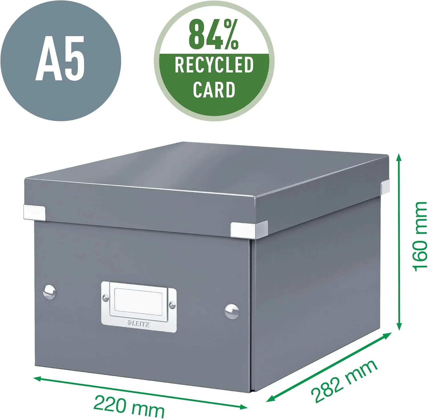 Leitz A5 Storage Box, Click and Store Range 60430001 - Small, Blue Storage Box A5