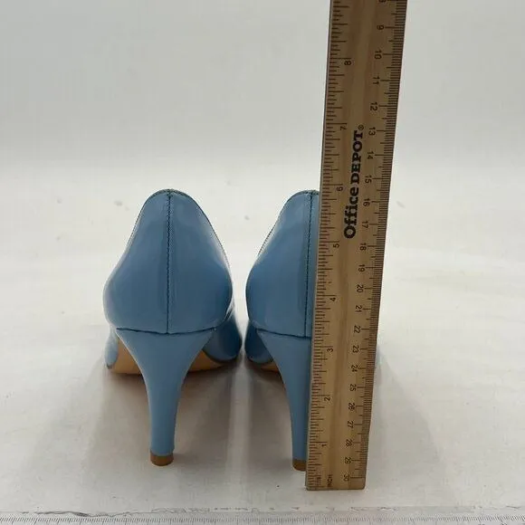 Light Blue High Heels Pumps Pointed Toe Slide Formal Party Evening Dress Shoes
