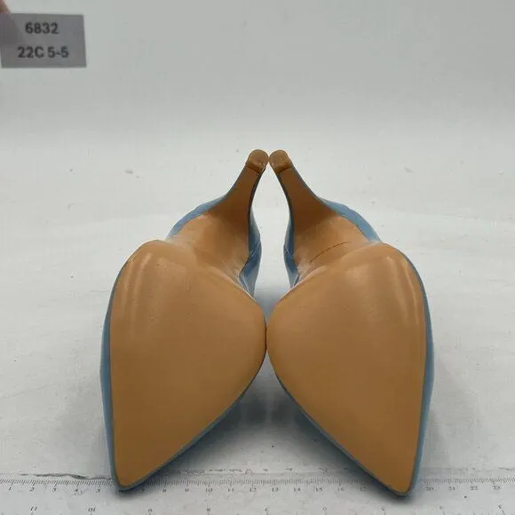 Light Blue High Heels Pumps Pointed Toe Slide Formal Party Evening Dress Shoes