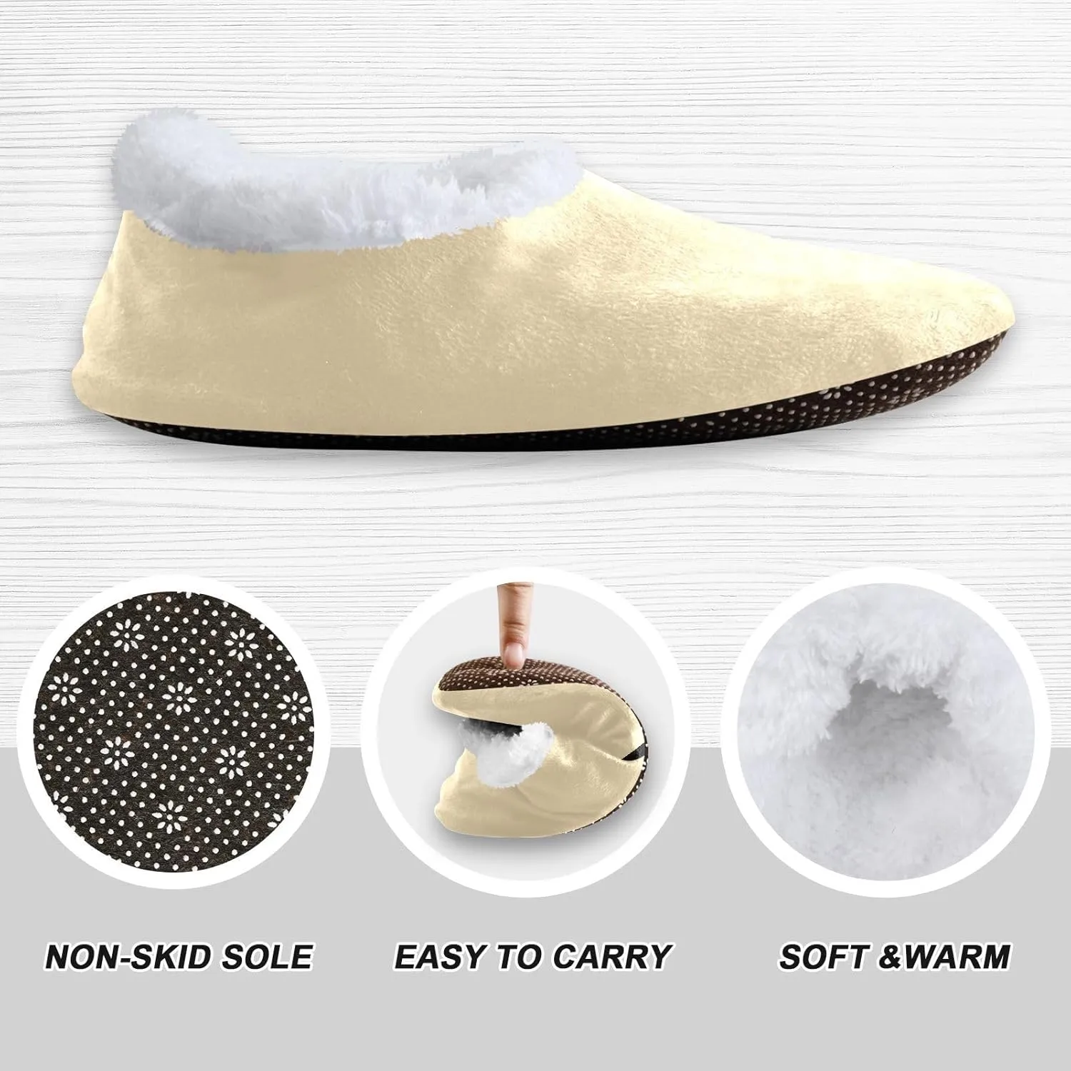 Light Salmon House Slippers Non-Slip Soft Comfortable Slippers for House