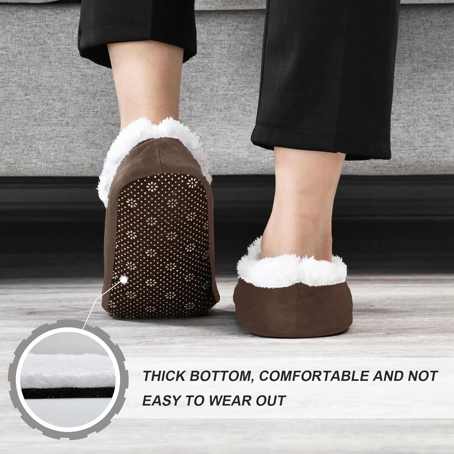 Light Salmon House Slippers Non-Slip Soft Comfortable Slippers for House