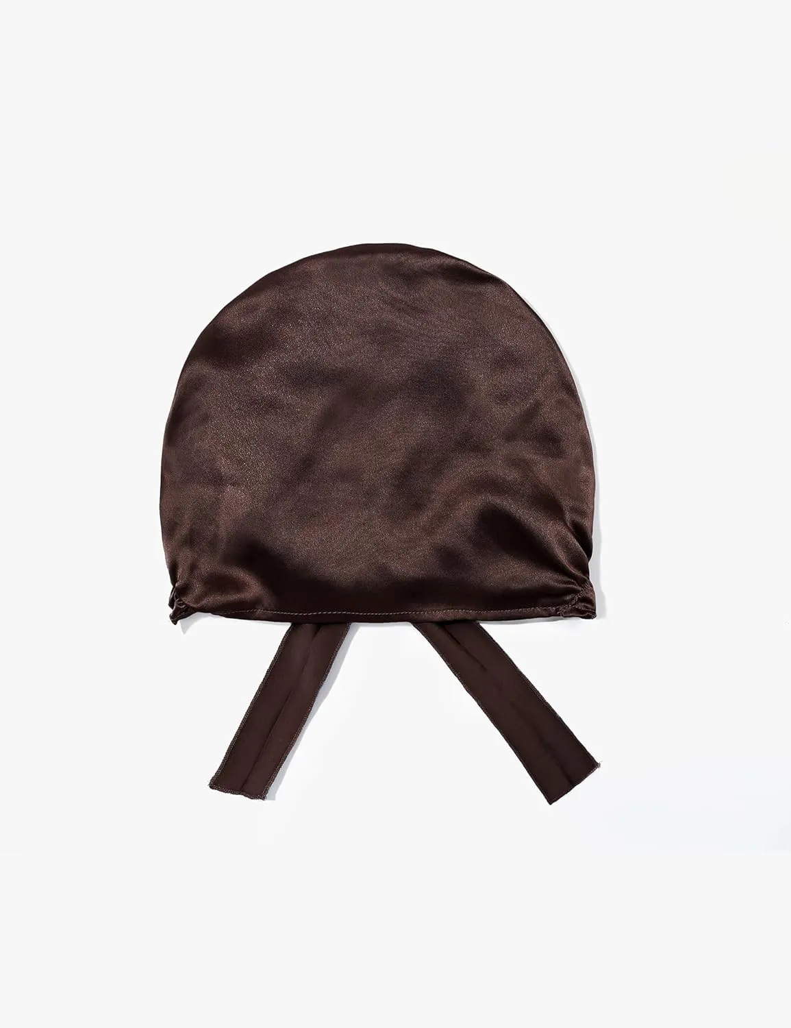 LilySilk Silk Bonnet for Sleeping Womens Sleep Cap 100% 19MM Mulberry Silk for Long Curly Hair Adjustable Stretchy Dark Brown