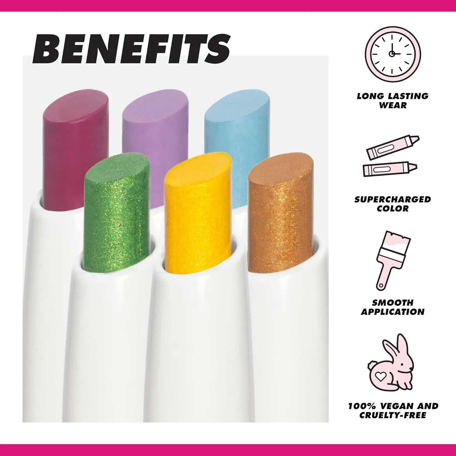 Lime Crime Electric Slide Eyeshadow & Brush Stick, As If - Lightweight 2-in-1 Eyeshadow Smudge Stick with Angled Brush for Long Lasting & Natural Color or Glow - Vegan & Cruelty-Free