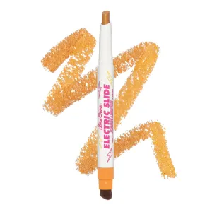 Lime Crime Electric Slide Eyeshadow & Brush Stick, Totally Buggin - Lightweight 2-in-1 Eyeshadow Smudge Stick with Angled Brush for Long Lasting & Natural Color or Glow - Vegan & Cruelty-Free