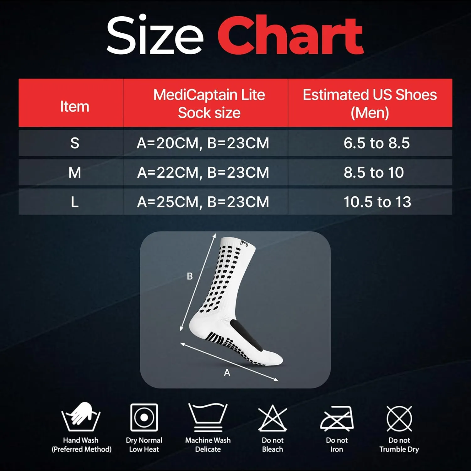 Lite - Protective Athletic Grip Sock with Metatarsal Padding Foot Protection, Anti-Slip Grip Pads, Non Slip Socks