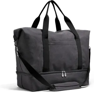 Lo & Sons Original Catalina Deluxe Premium Canvas Duffel Bag – Travel, Gym, Hospital, or Weekender Bag with Shoe Compartment for Men and Women